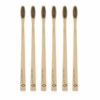 6 Pack-Charcoal Infused-Bamboo Toothbrush